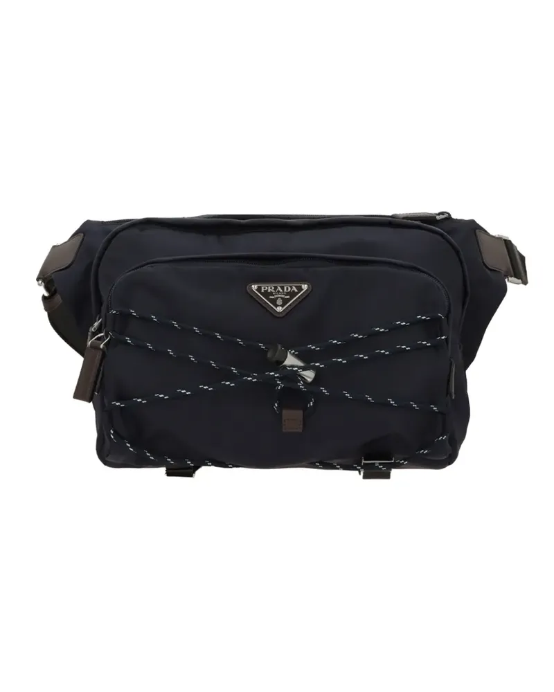 Prada Speedrock logo-plaque shoulder bag - Blau Blau