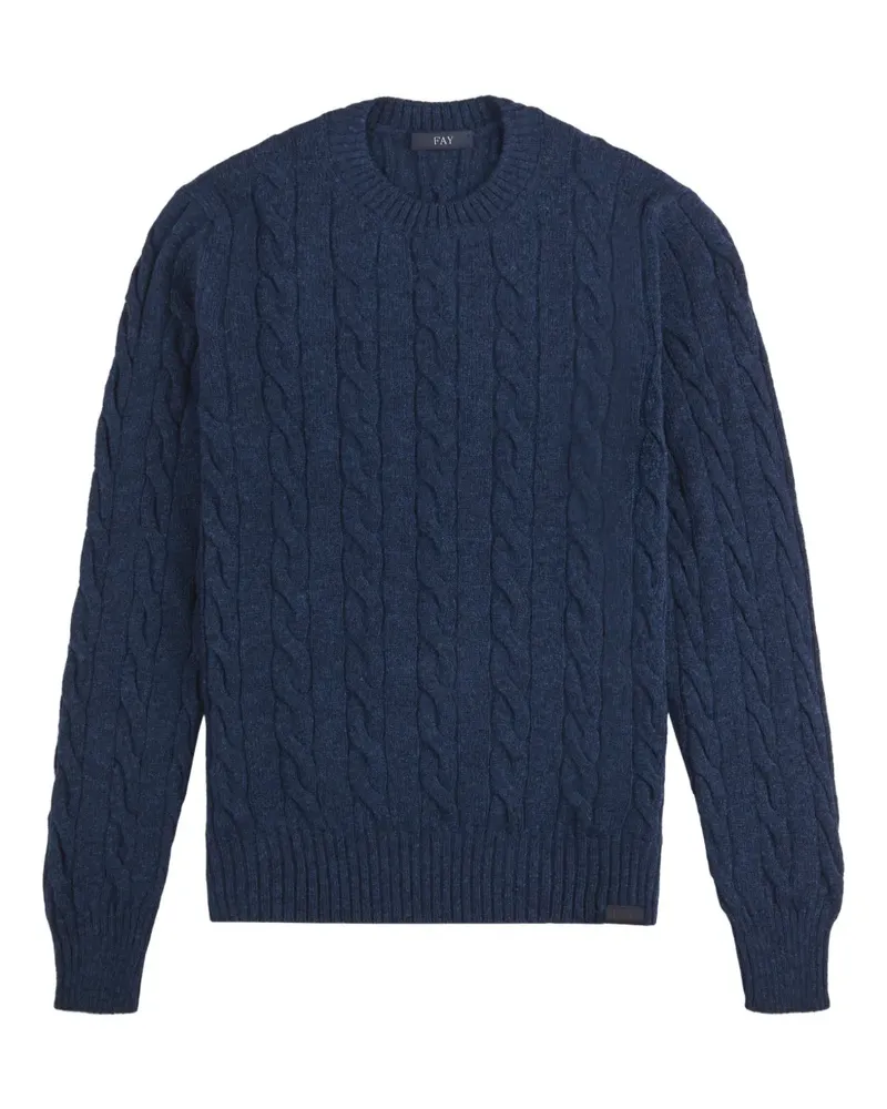 Fay braided crew-neck sweater - Blau Blau