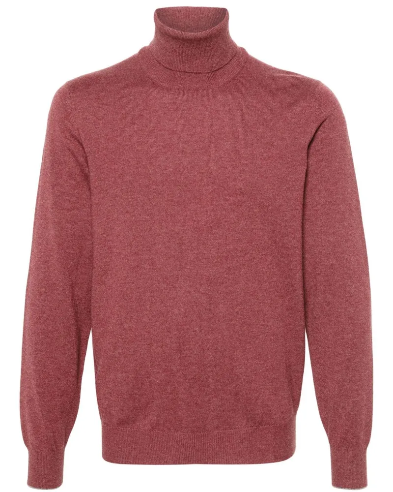 Brunello Cucinelli Kaschmirpullover mit Rollkragen - Rot Rot