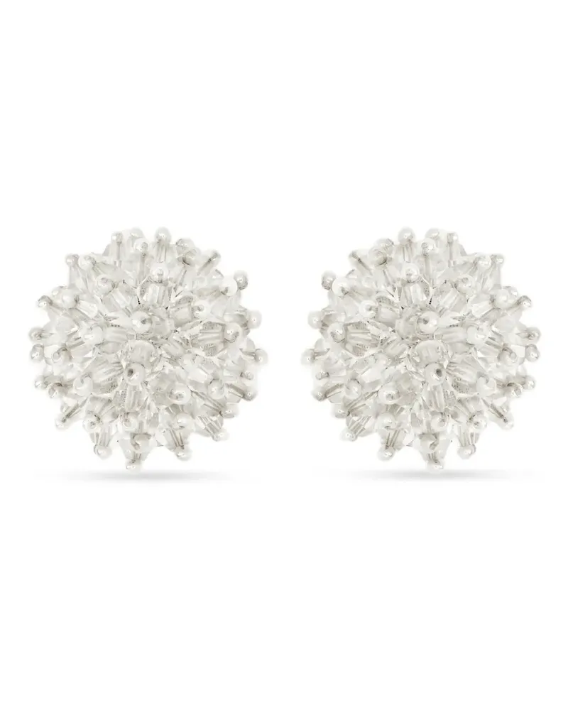 Oscar de la Renta Ohrringe mit Perlen-Cluster - Silber Silber