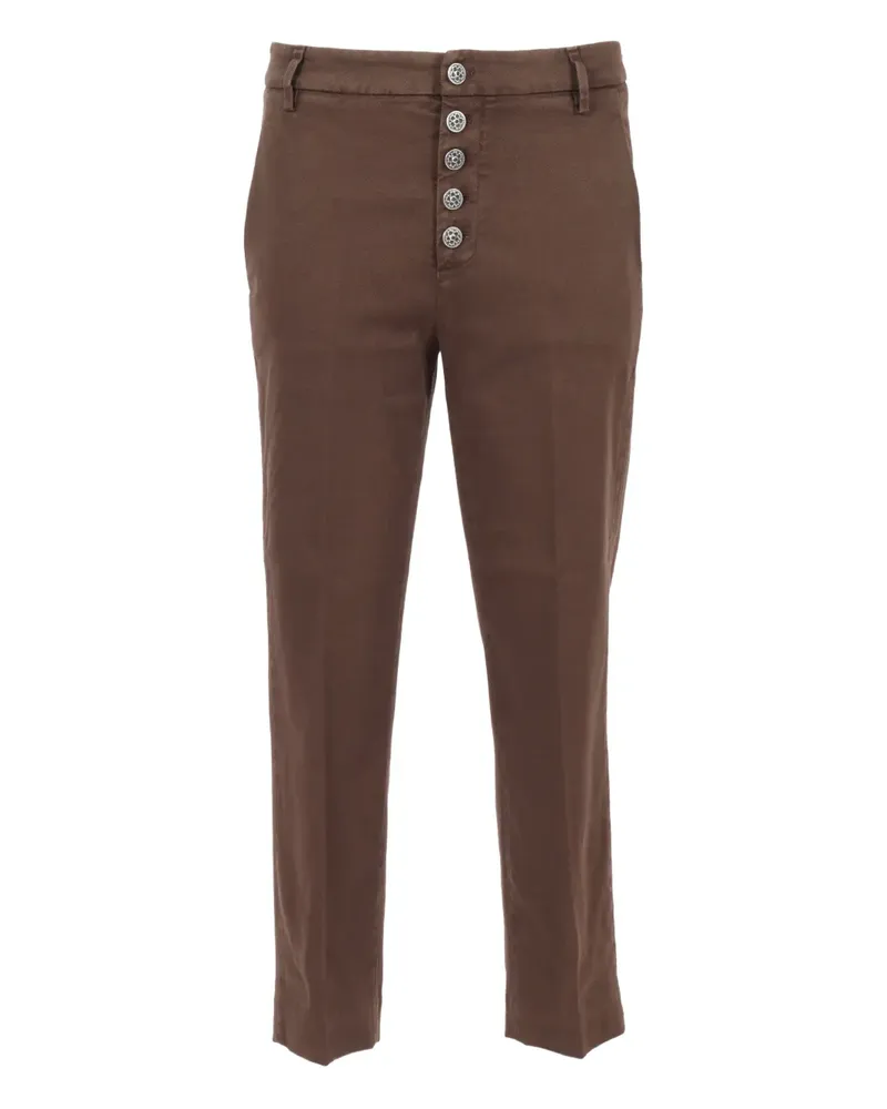 Dondup button-front straight trousers - Braun Braun