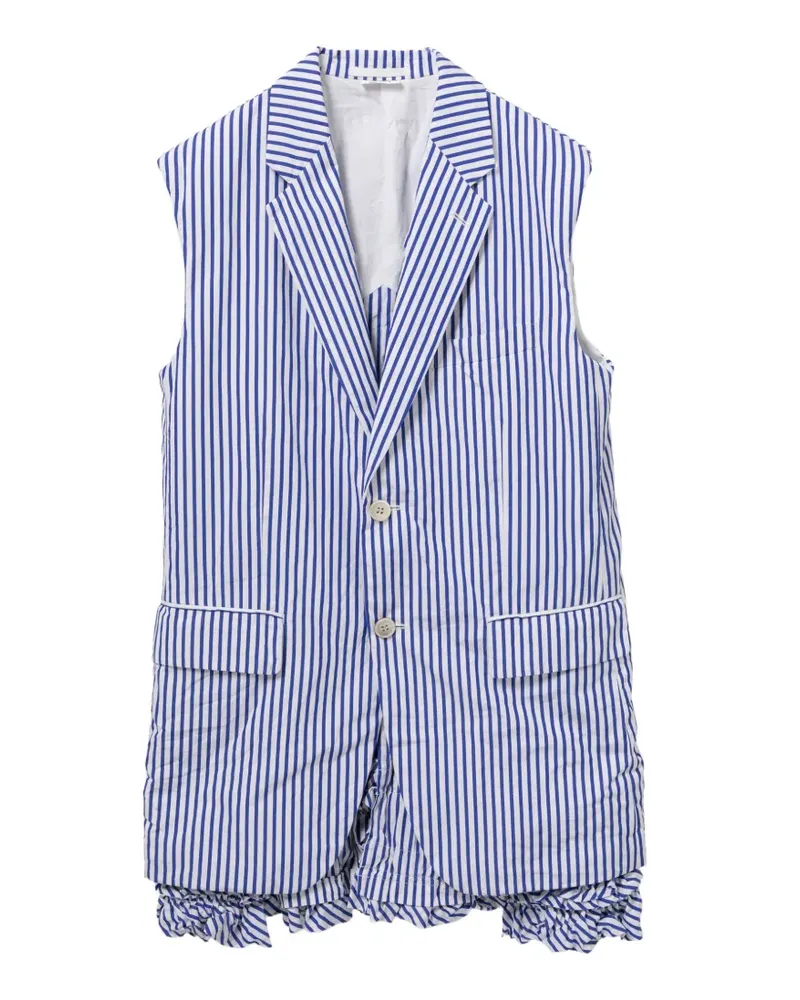 Comme des Garçons striped waistcoat - Blau Blau