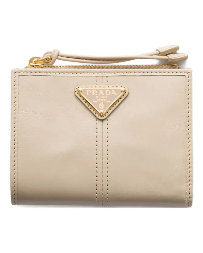 Prada small leather wallet - Nude Nude