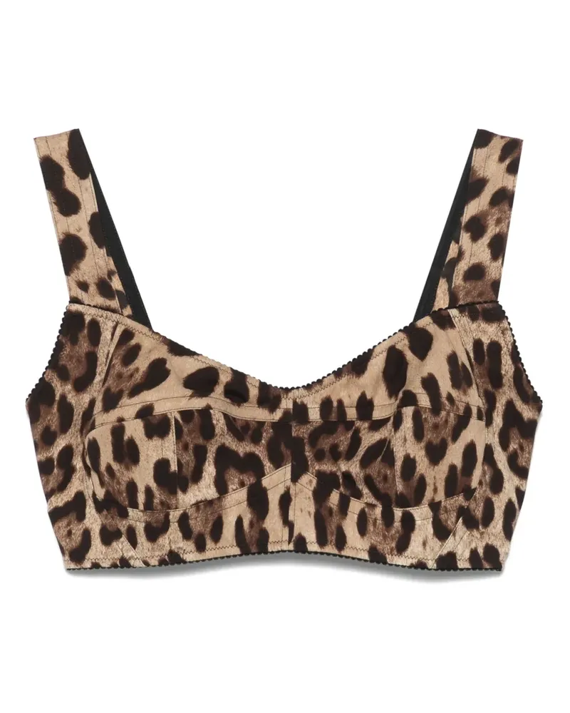 Dolce & Gabbana Cropped-Oberteil aus Seidengemisch - Braun Braun