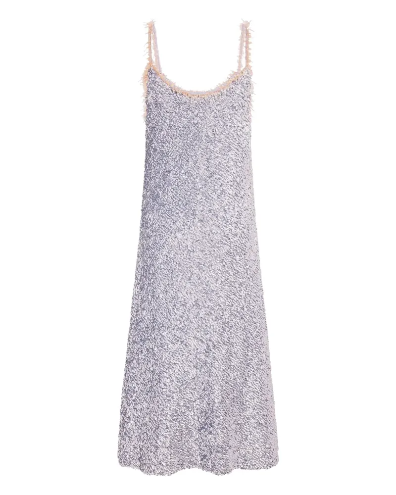 Paco Rabanne Midikleid mit Pailletten - Silber Silber