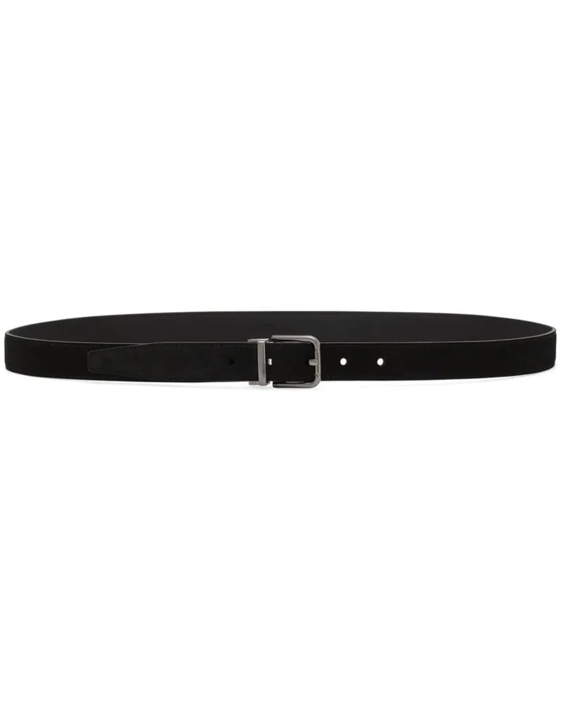 Dolce & Gabbana Gürtel mit Logo-Gravur - Schwarz Schwarz