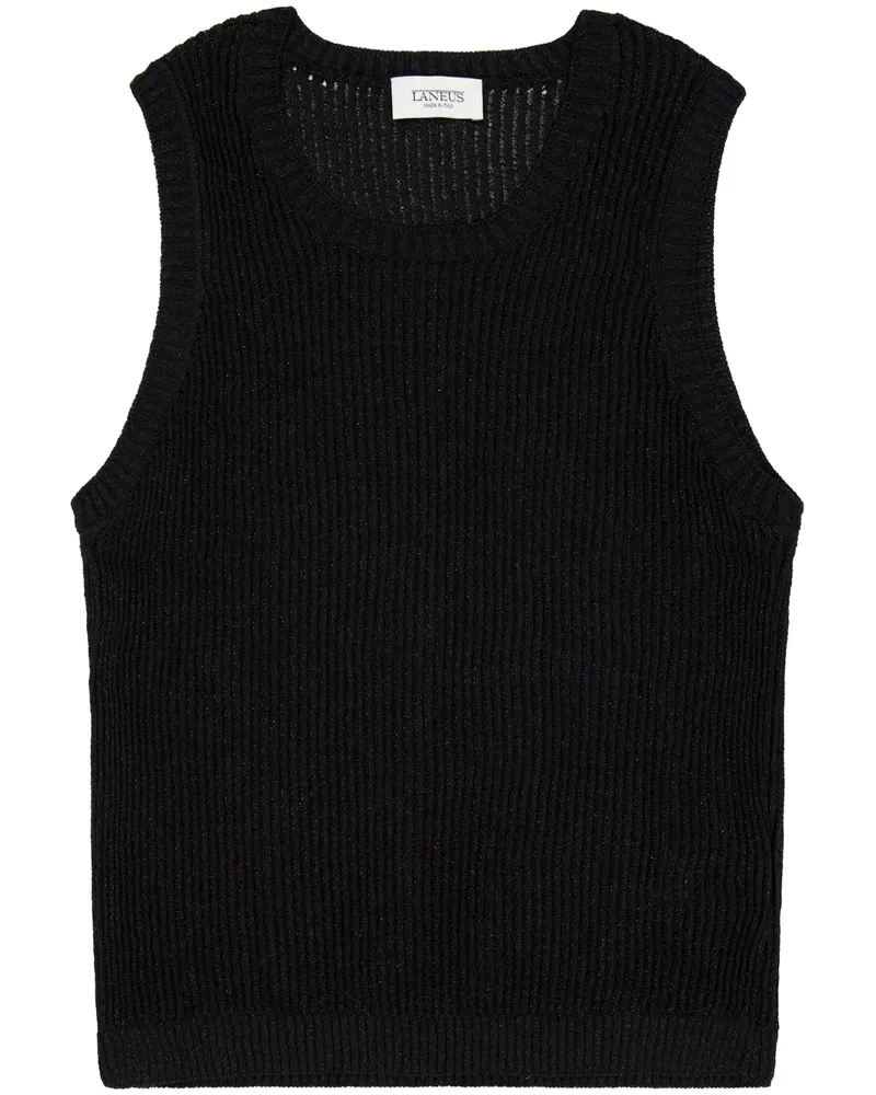 Laneus Gestrickter Pullunder - Schwarz Schwarz