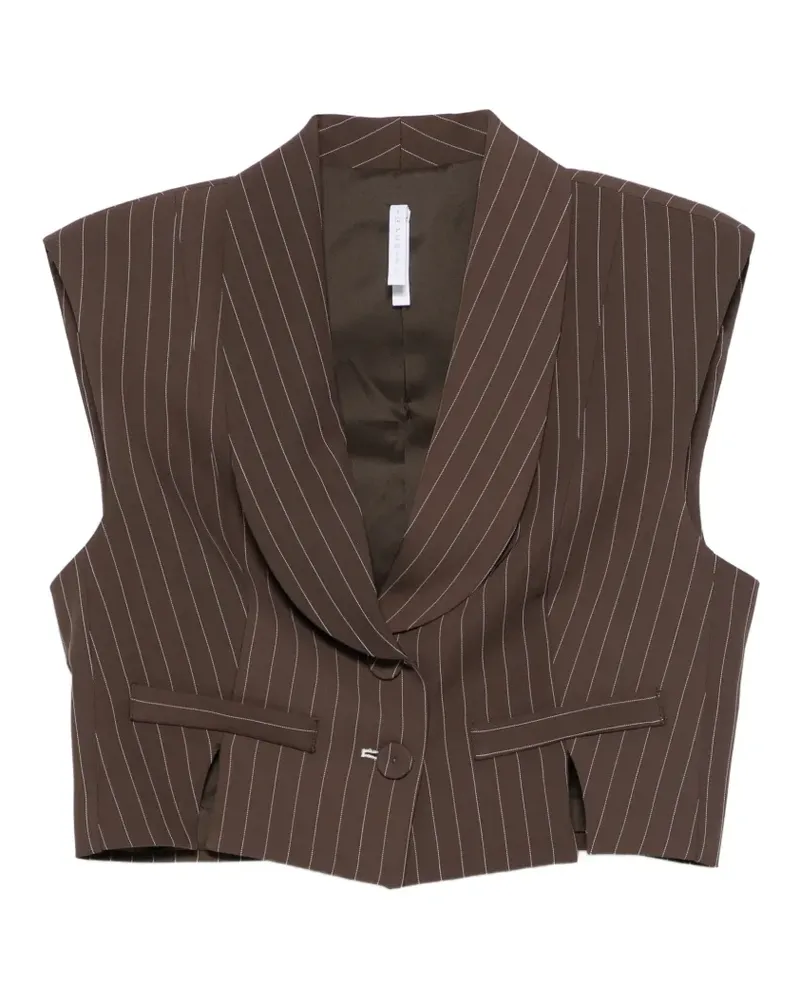 IMPERIAL Cropped-Weste mit Nadelstreifen - Braun Braun
