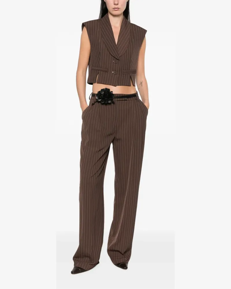 IMPERIAL Cropped-Weste mit Nadelstreifen - Braun Braun