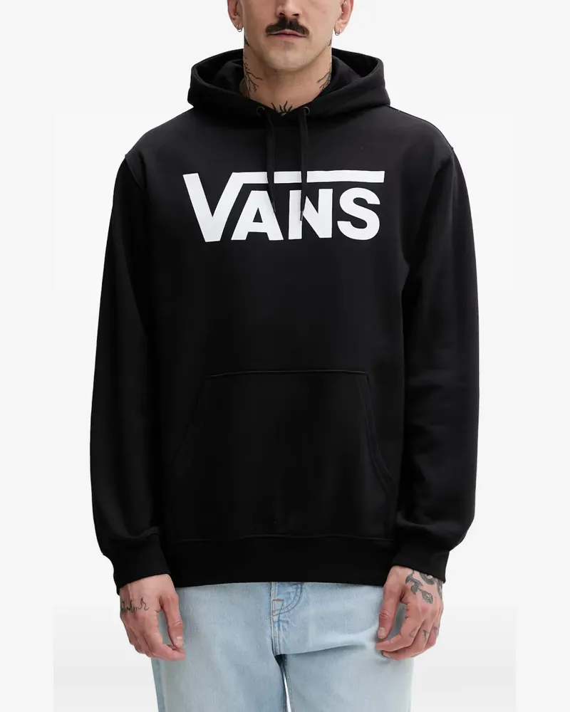 Vans logo-print drawstring cotton hoodie - Schwarz Schwarz