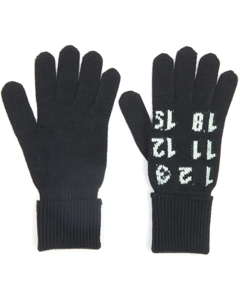 Maison Margiela Numeric Woll-Handschuhe - Schwarz Schwarz