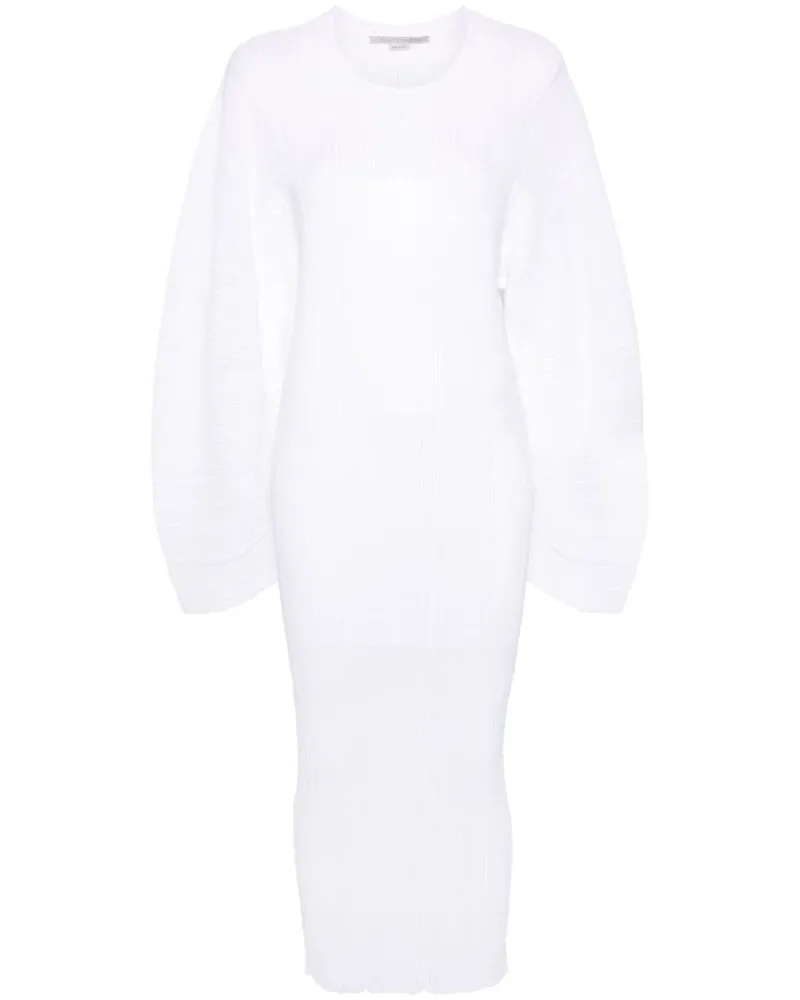 Stella McCartney Plissiertes Midikleid - Weiß Weiß