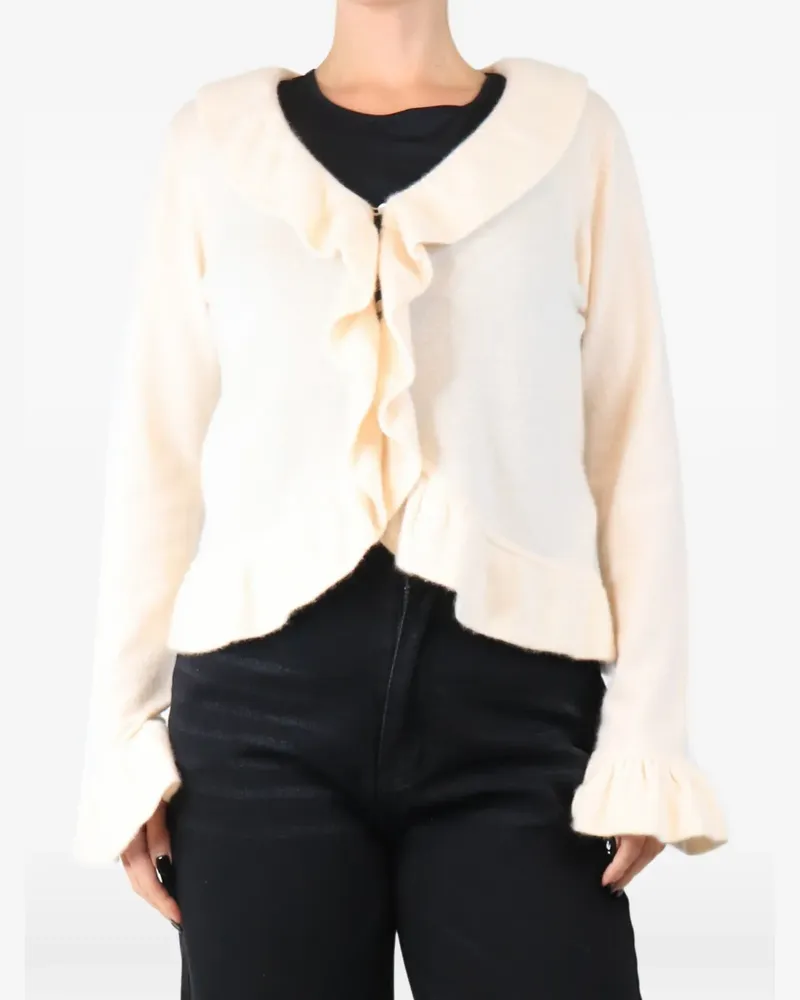 Shyla frilly cashmere cardigan - Nude Nude