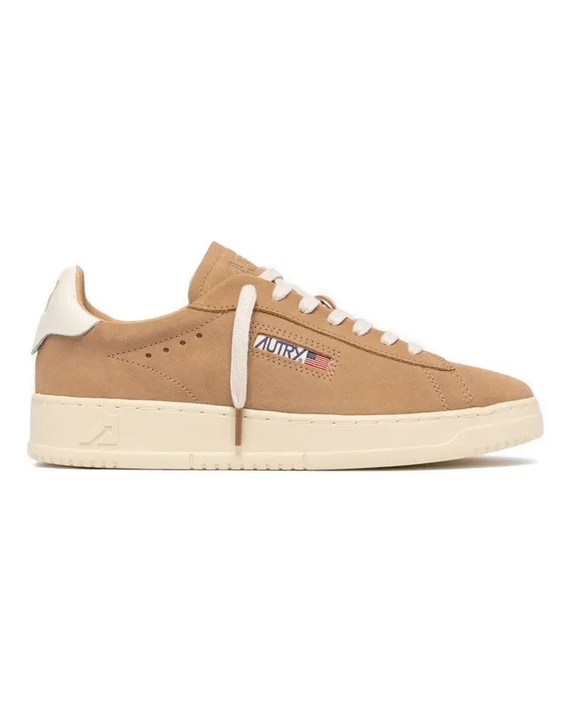 AUTRY Dallas Low logo-detail suede sneakers - Nude Nude