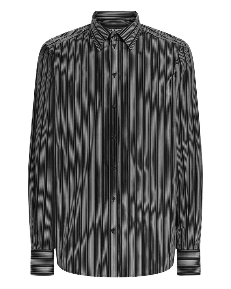 Dolce & Gabbana Gestreiftes Hemd - Grau Grau