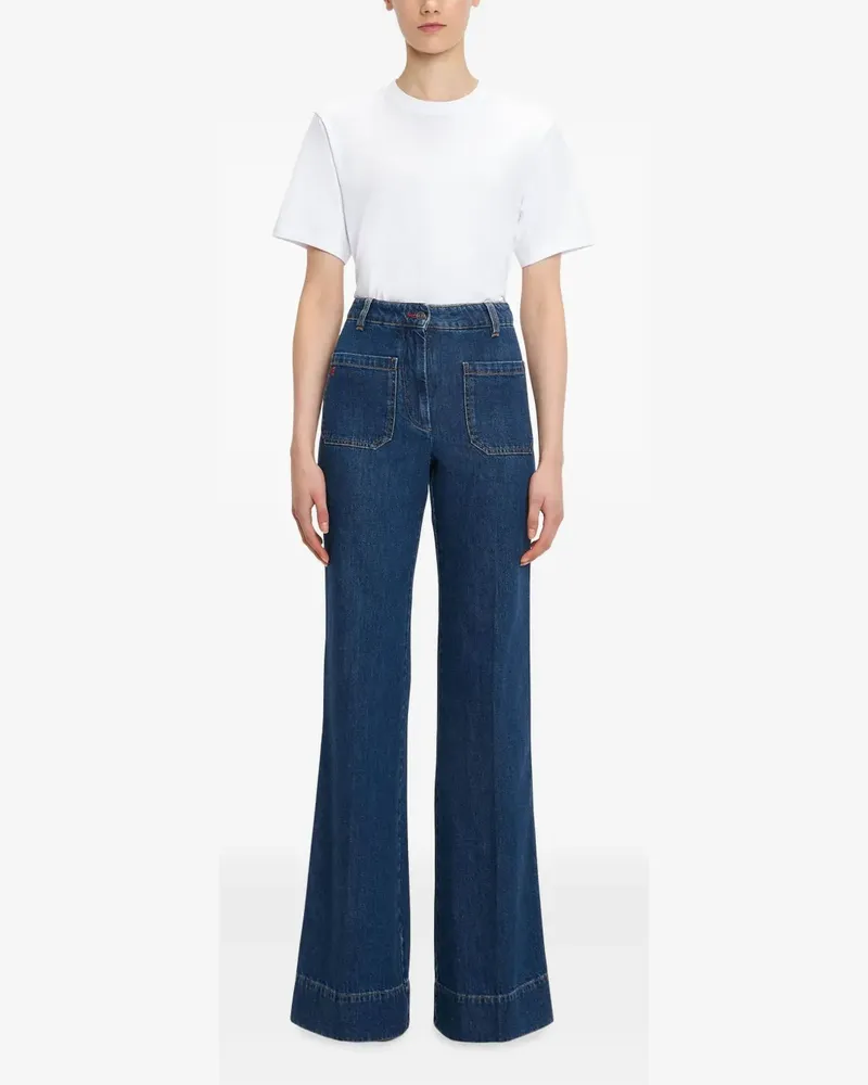 Victoria Beckham Alina Straight-Leg-Jeans - Blau Blau