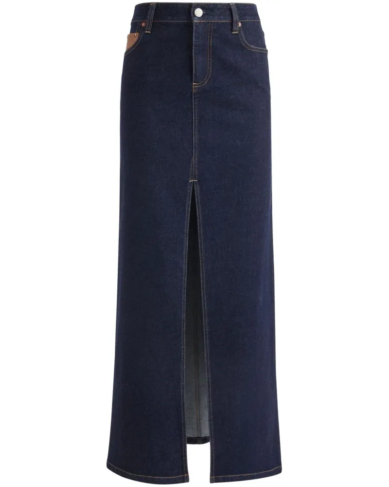 Alice + Olivia Mittellanger Jeansrock - Blau Blau