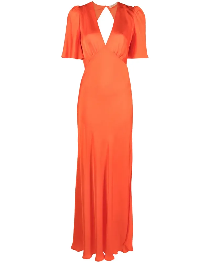 Twin-Set Kleid mit Raffung - Orange Orange