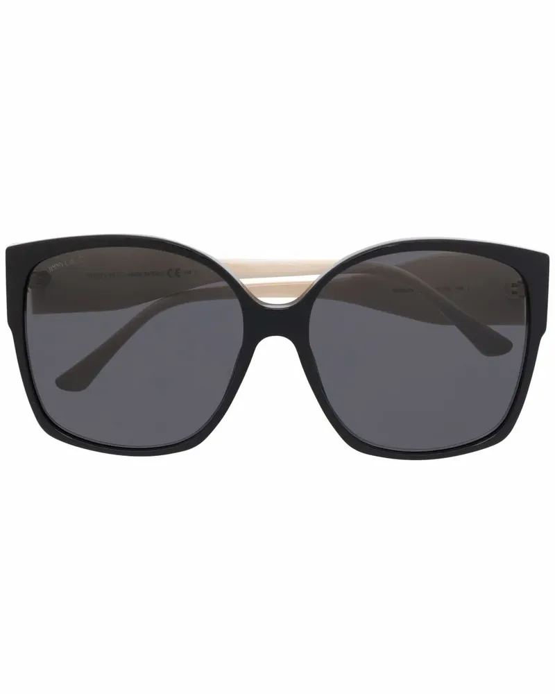 Jimmy Choo Sonnenbrille mit Oversized-Gestell - Schwarz Schwarz