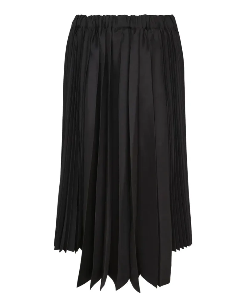 Comme des Garçons pleated asymmetric midi skirt - Schwarz Schwarz