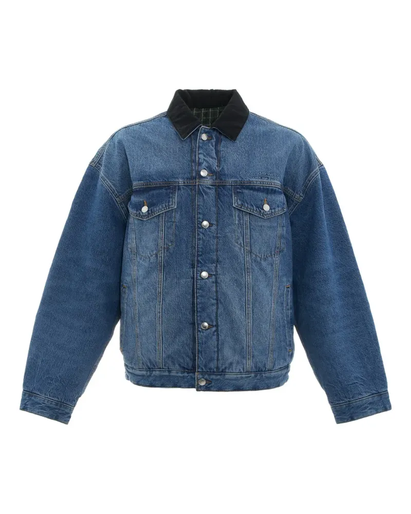 Alexander Wang Jeansjacke mit Kontrastkragen - Blau Blau
