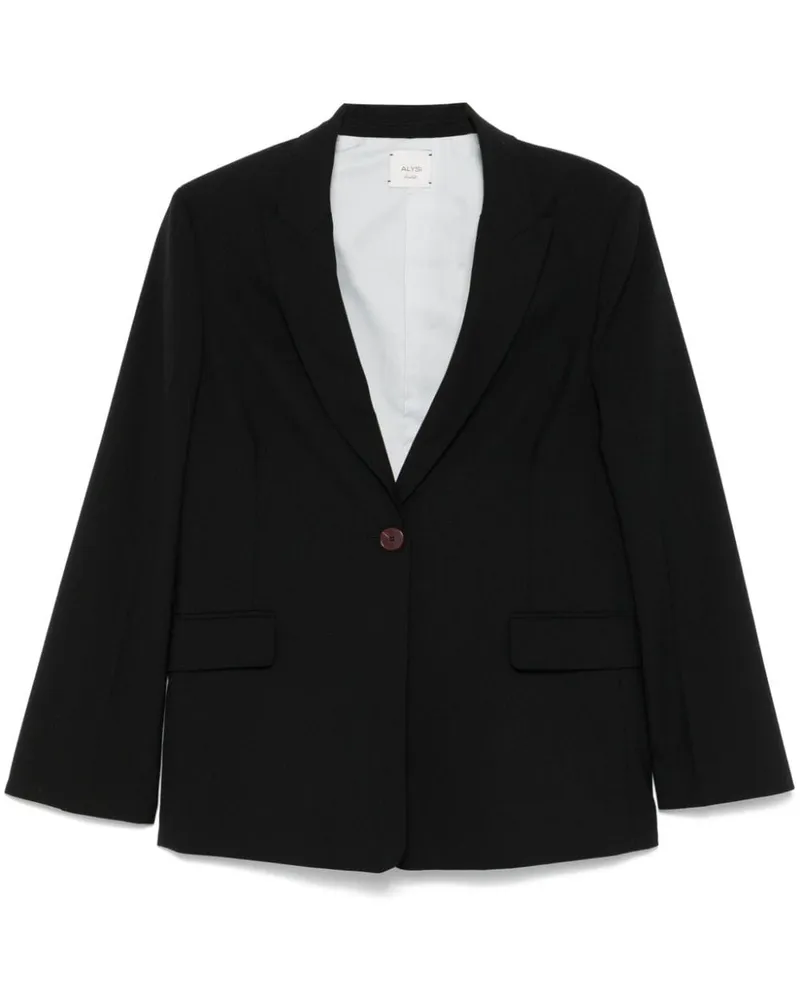 ALYSI Blazer mit steigendem Revers Schwarz