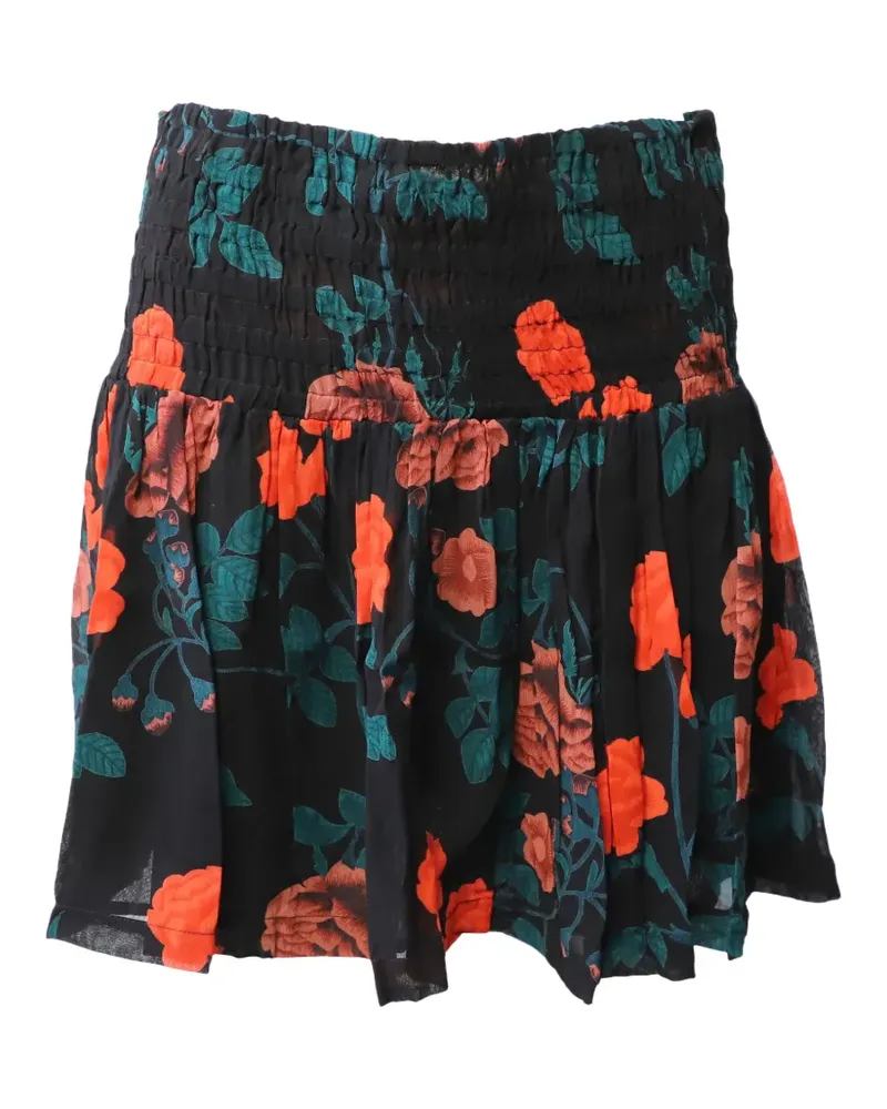 Ganni Newman georgette floral print skirt - Schwarz Schwarz
