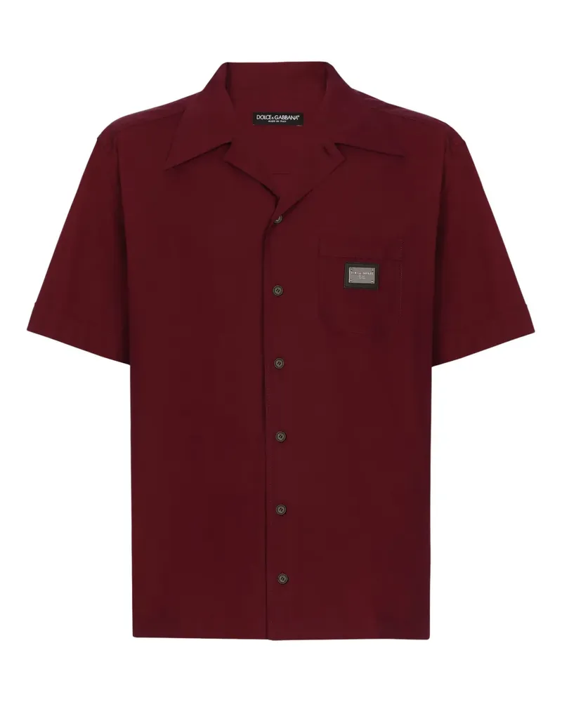 Dolce & Gabbana Hemd mit Logo-Schild - Rot Rot