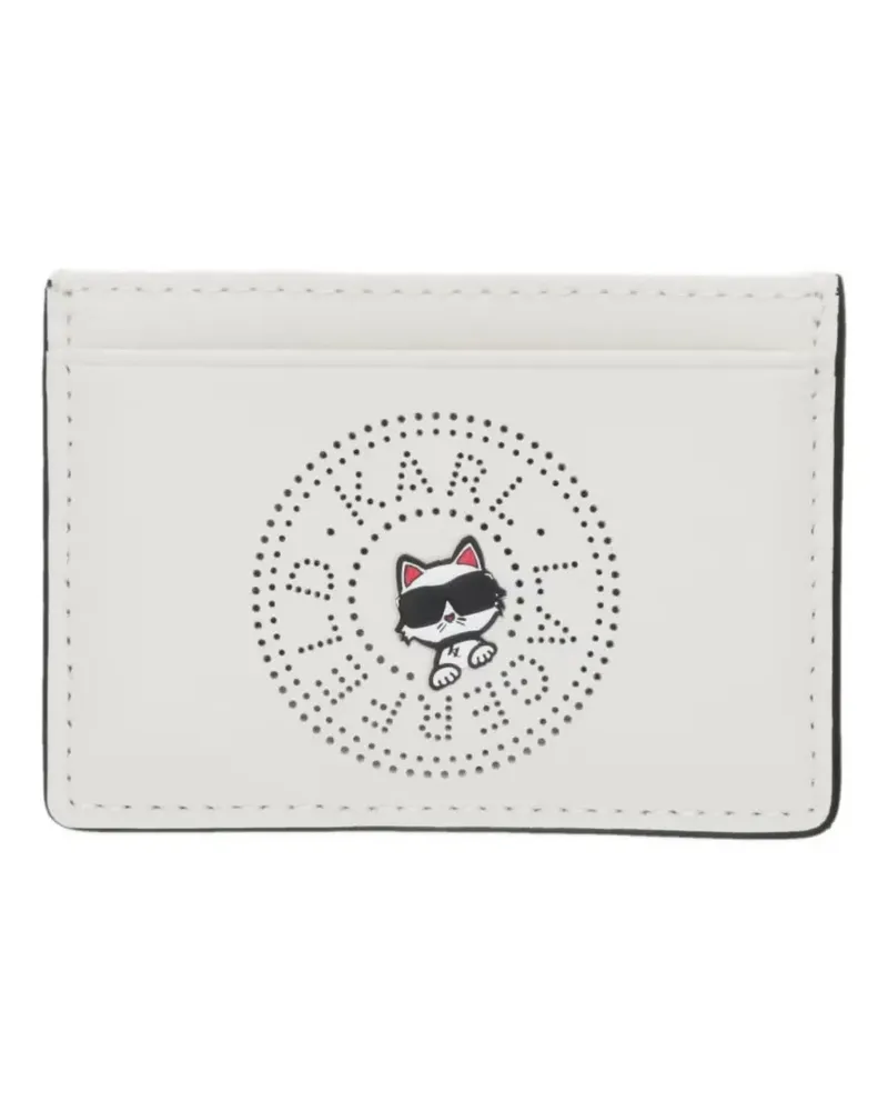Karl Lagerfeld Ikon perforated card holder - Weiß Weiß