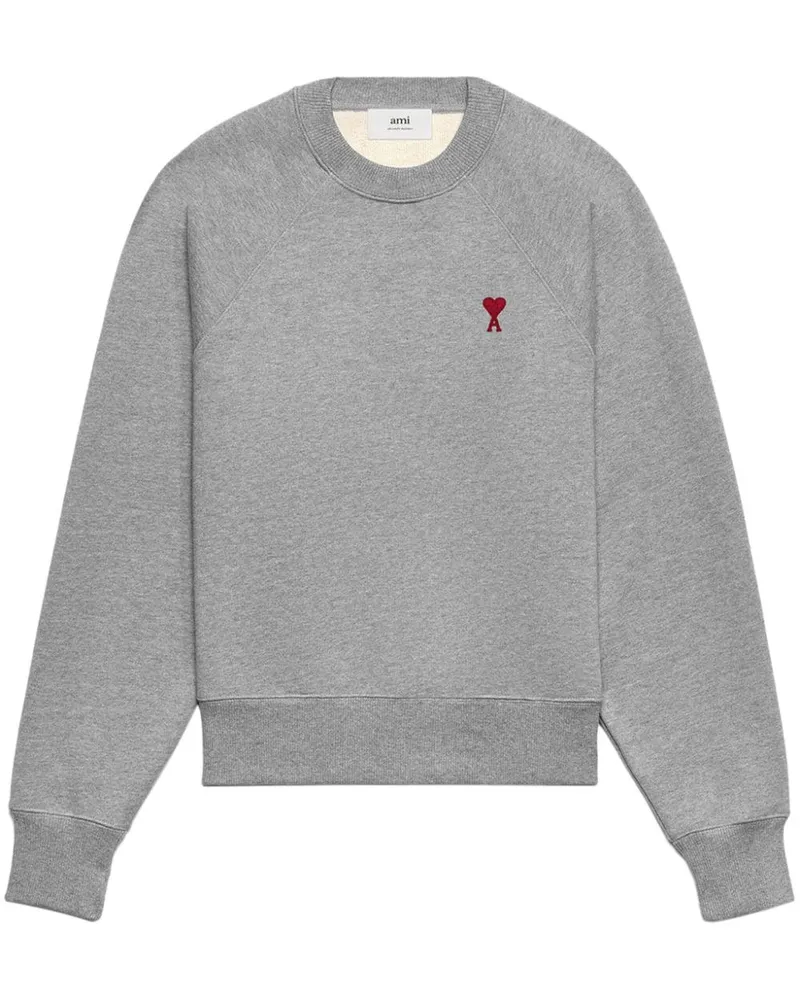 AMI Paris Sweatshirt aus Bio-Baumwolle - Grau Grau
