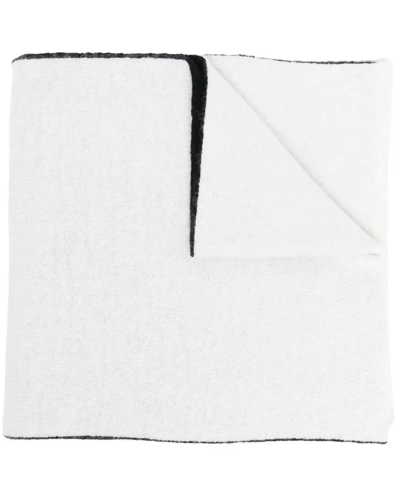 Alberta Ferretti Schal mit Logo-Print - Weiß Weiß