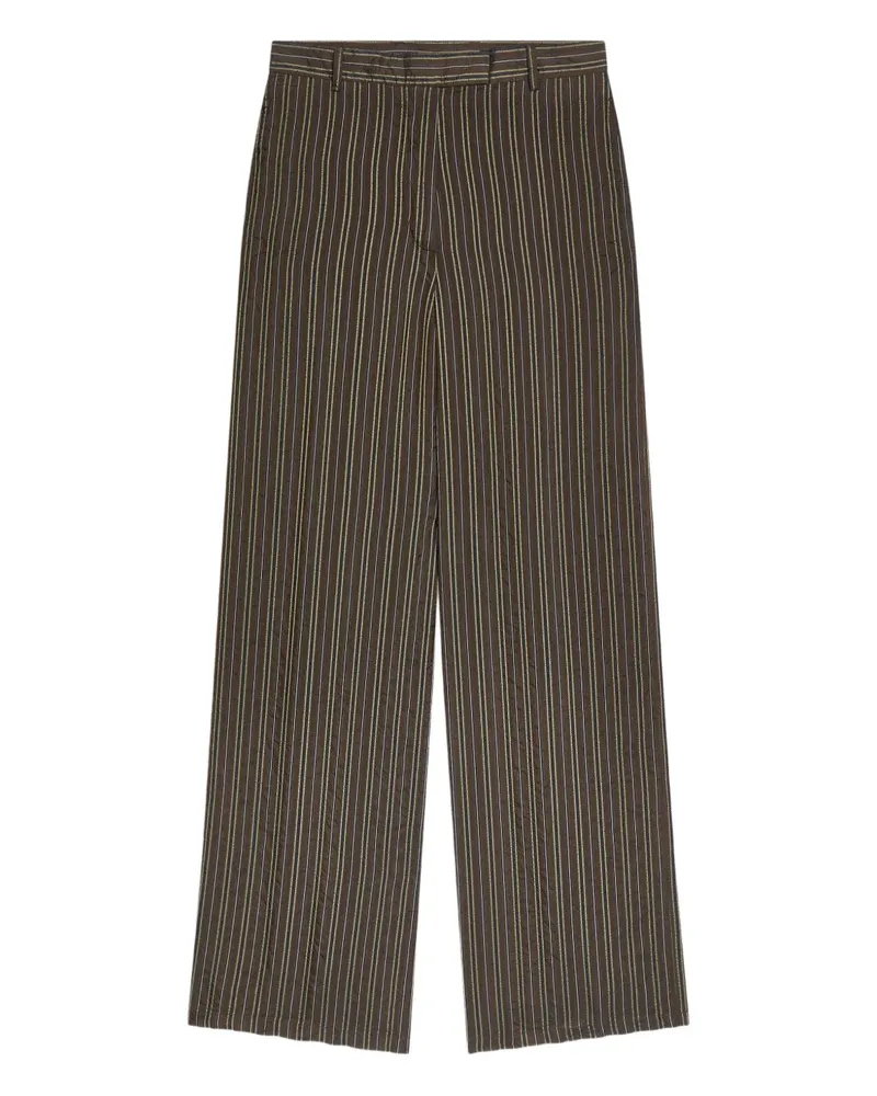 Dries van Noten Gestreifte Hose - Braun Braun