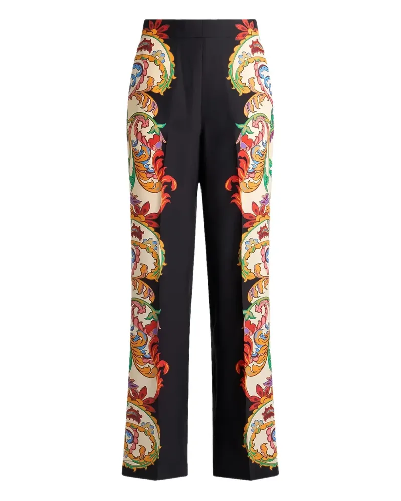 Etro Gerade Hose - Schwarz Schwarz