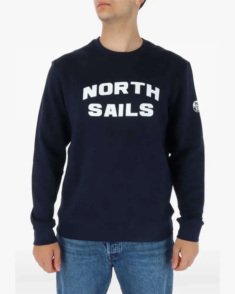 North Sails Pullover mit Logo-Print - Blau Blau