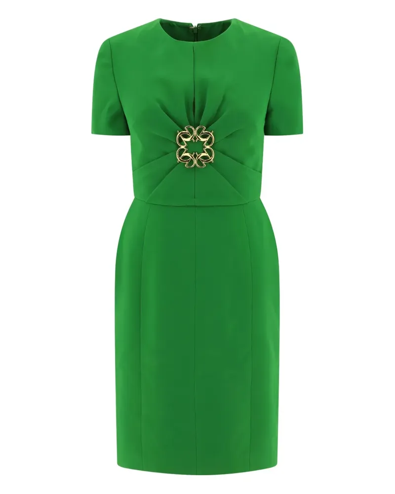 Elie Saab Kleid mit Schmucksteinen - Grün Grün