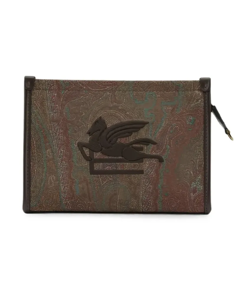Etro Pegaso paisley-print shoulder bag - Braun Braun