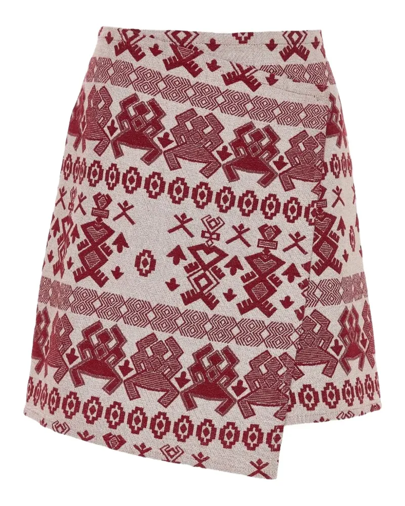 Devotion geometric-pattern mini skirt - Nude Nude