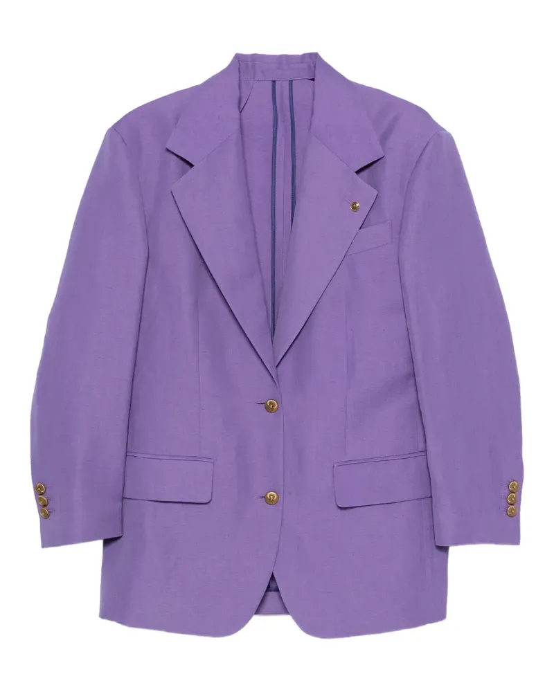 Versace peak-lapel single-breasted blazer - Violett Violett