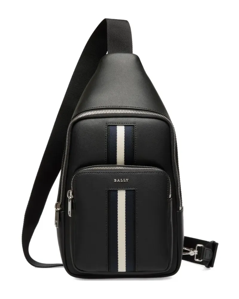 Bally Sling Rucksack aus Leder - Schwarz Schwarz