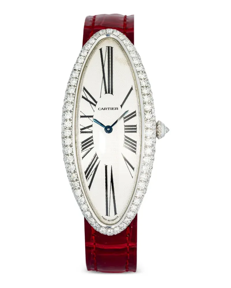 Cartier Baignoire Allongée Armbanduhr 21mm - Weiß Weiß