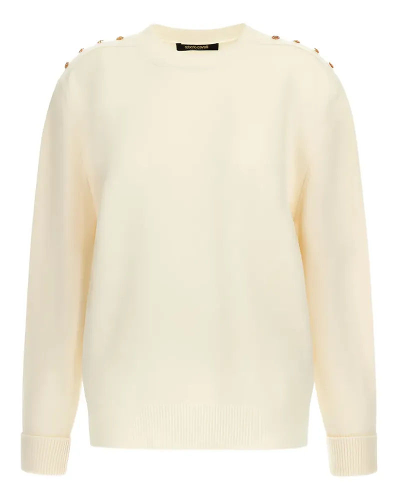Roberto Cavalli Wollpullover mit Knopfverzierung - Nude Nude
