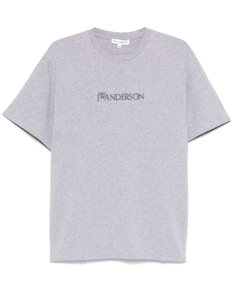 J.W.Anderson T-Shirt mit geflocktem Logo - Grau Grau