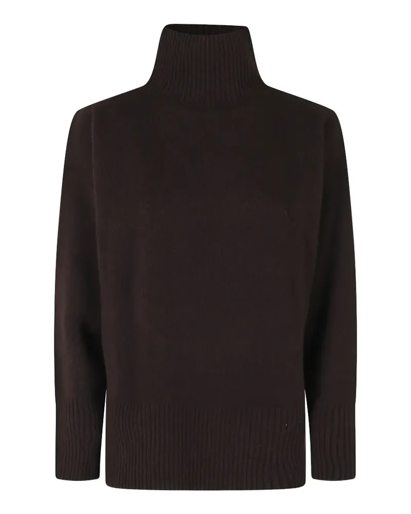 Roberto Collina roll-neck ribbed-trim sweater - Braun Braun