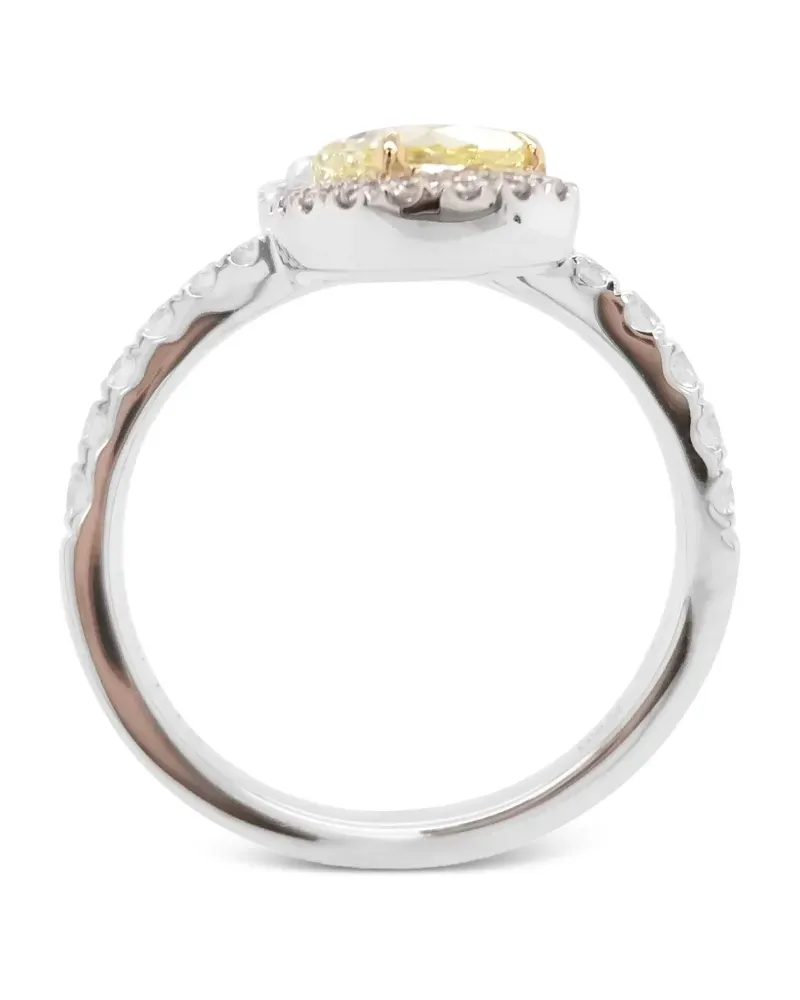 HYT Jewelry 18kt Weißgoldring mit Diamanten - Silber Silber