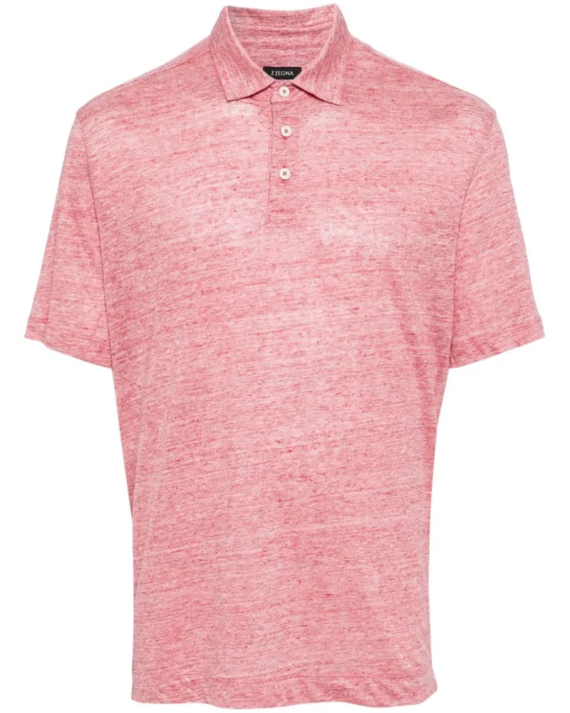 Ermenegildo Zegna Poloshirt aus Leinen - Rot Rot