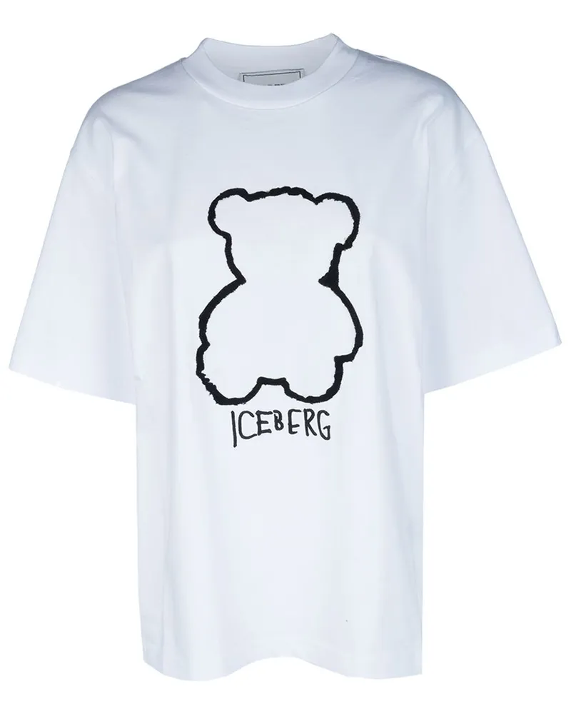 Iceberg T-Shirt mit Logo-Print - Weiß Weiß