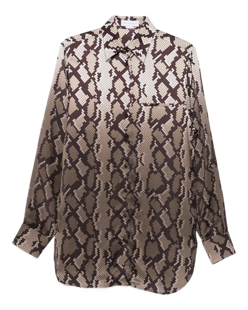 Stella McCartney Hemd mit Schlangen-Print - Braun Braun