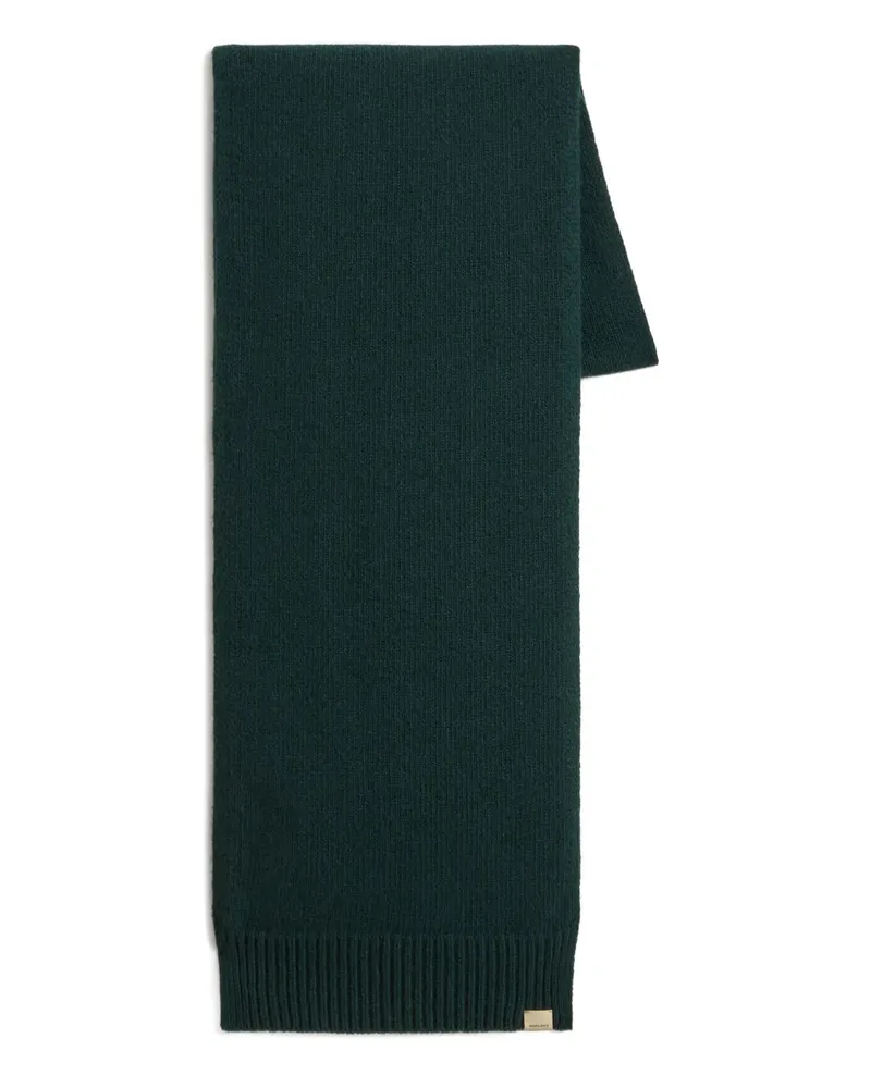 Woolrich Set aus gerippter Beanie und Schal - Grün Grün