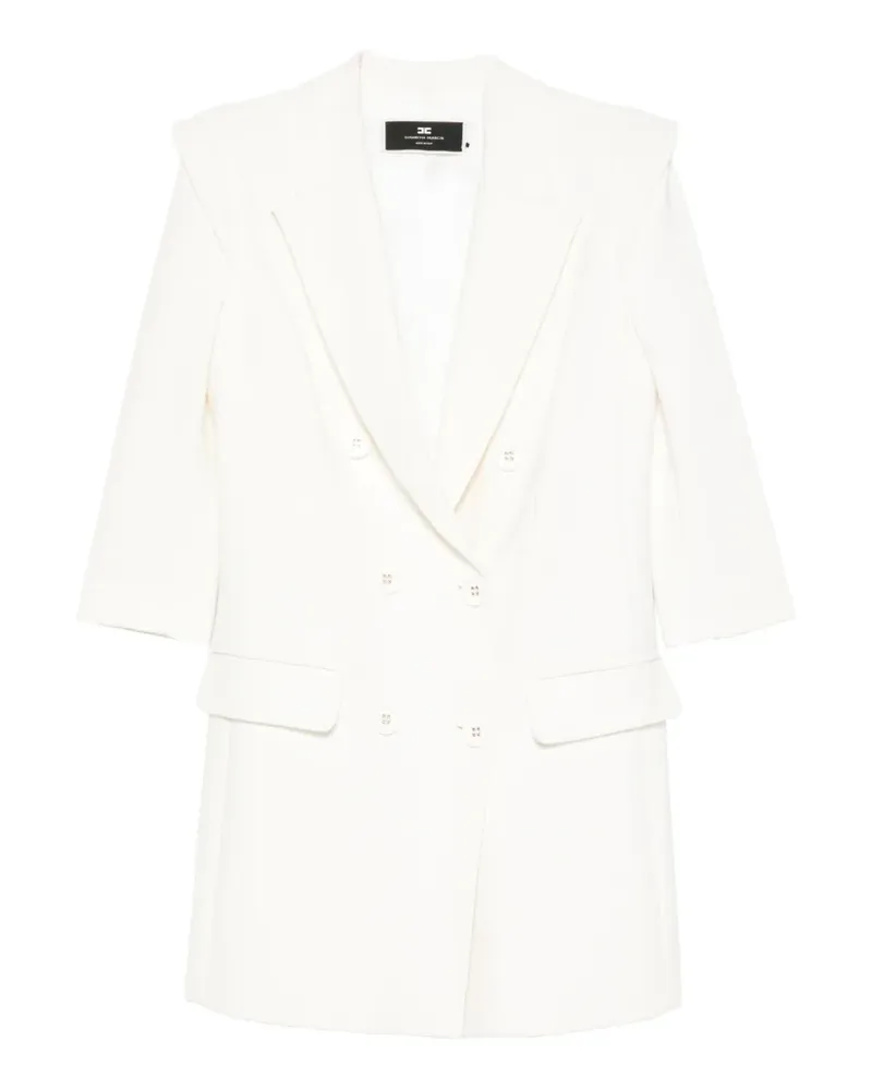 Elisabetta Franchi double-breasted blazer mini dress - Nude Nude