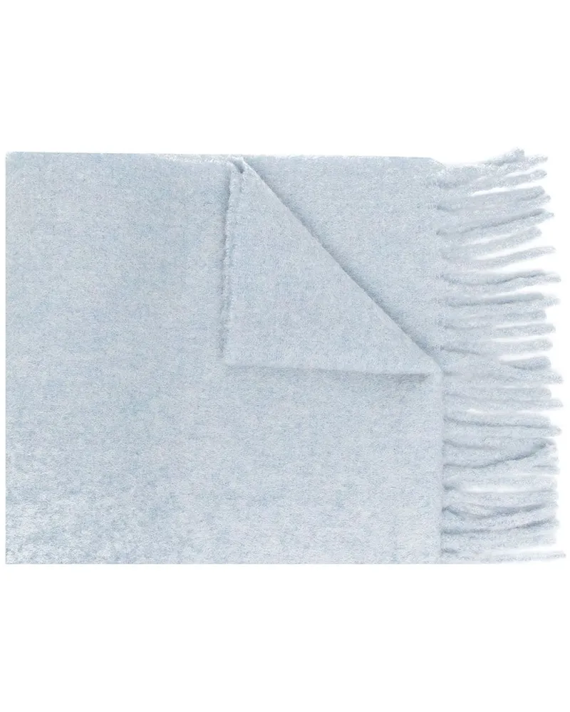 Marni Schal mit Logo-Applikation - Blau Blau